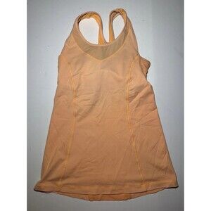 Lululemon Athletic Sports Orange Razorback Tank Size 6